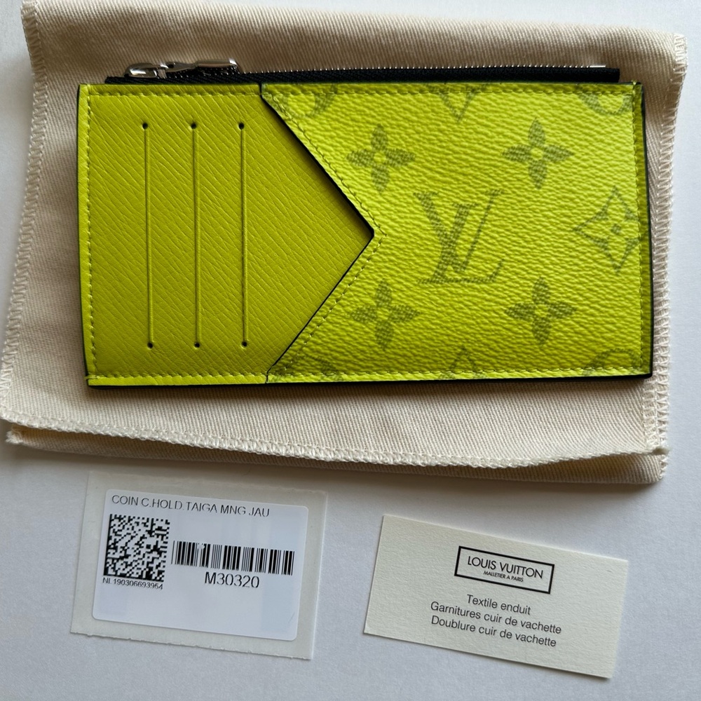 Louis Vuitton Lime Green Card Holder